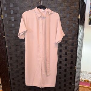Babaton Pastel Lavender T Shirt Dress With Collar